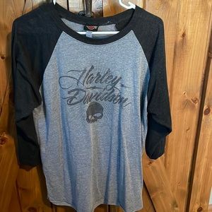Harley Davidson baseball style shirt from Zion Harley Davidson